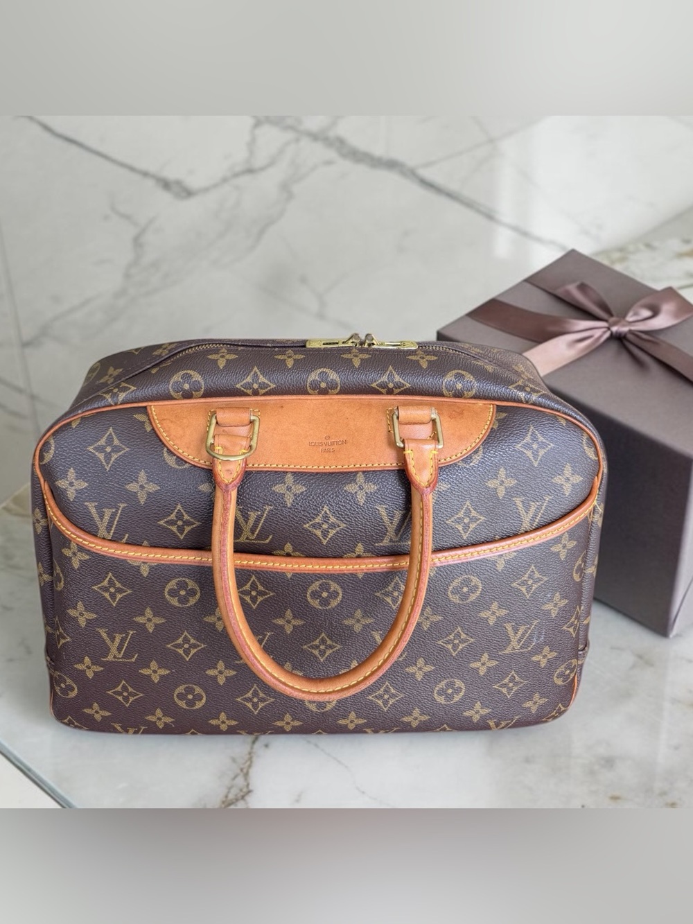 Authentic Louis Vuitton Monogram Deauville
Handbag w/ COA